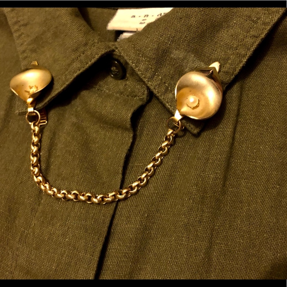 Vintage Gold Collar Clips